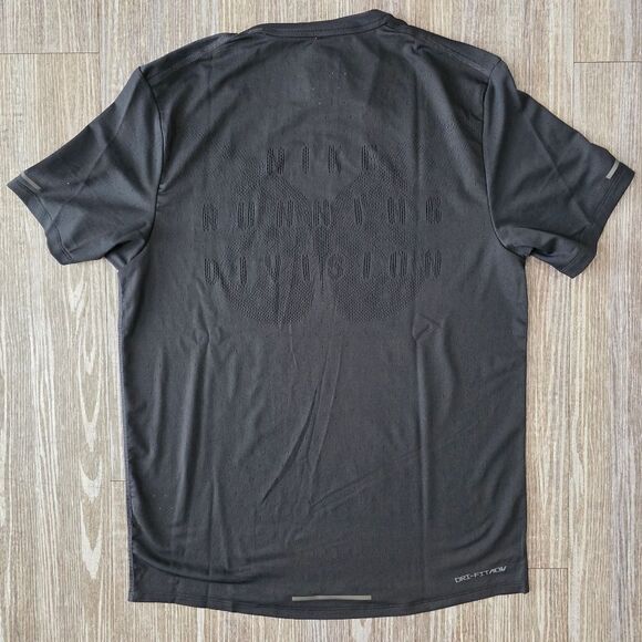 Nike Running Division Moth See Through Tee Shirt S Black Dri-Fit ADV FQ3091-010 - Picture 8 of 16